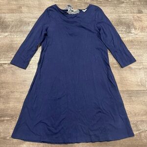 1901 Navy Blue 3/4 Sleeve Dress with Pockets Size Large